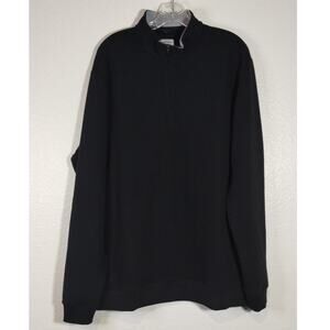 Straight Down Men's Size XL Black Catalina Quarter Zip Classic Fit Golf Sweater